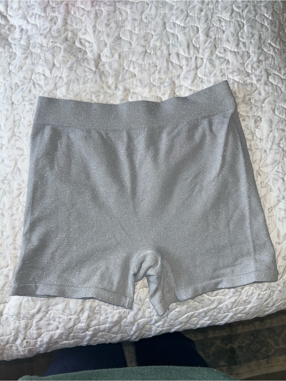 aerie Shimmery Silver Seamless Boyshorts